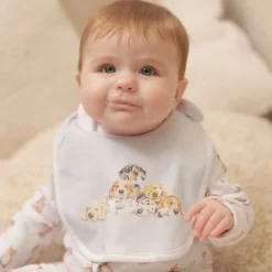 Wrendale Childrenswear|Toys|'Little Paws' Dog Little Wren Bib Gift Set