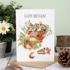 Wrendale Greeting Cards|'Purrrfect Birthday' Cat & Mice Birthday Card