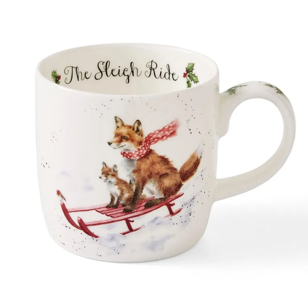 Wrendale Assorted Mugs|Sleigh Ride Fox Small Mug