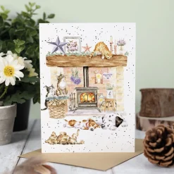 Wrendale Greeting Cards|'There's No Place Like Home' Cat & Dog Greeting Card