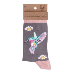 Wrendale Socks|'Wisteria Wishes' Hummingbird Women's Socks