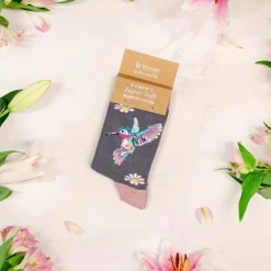 Wrendale Socks|'Wisteria Wishes' Hummingbird Women's Socks
